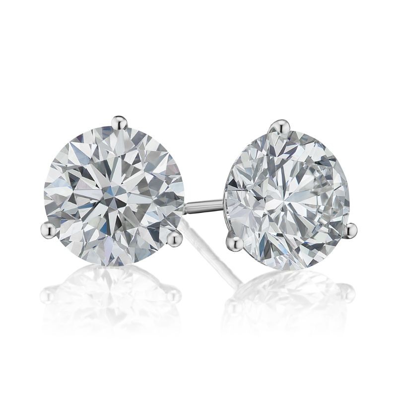 2 1/2TW Diamond Martini Stud Earrings